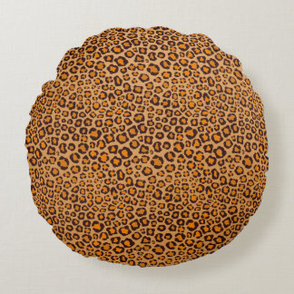 Leopard Print Round Cushion