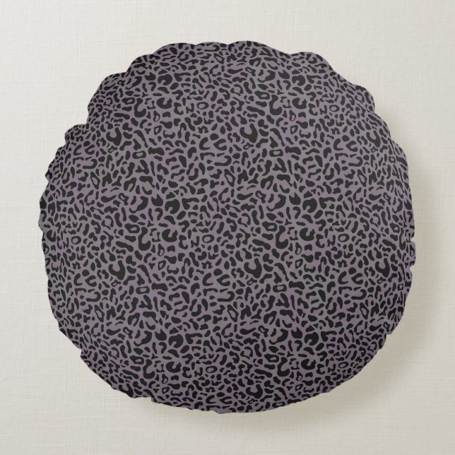 Leopard Print Round Cushion (Front)