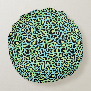 Leopard Print Round Cushion