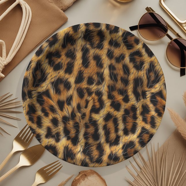 Leopard Print Safari Party Supplies ID1153 Paper Plate (Creator Uploaded)