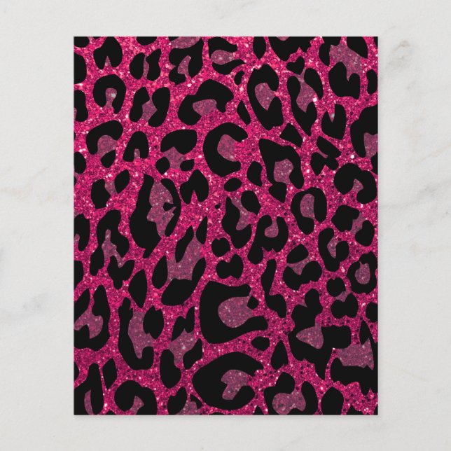 Leopard Print Scrapbook Paper - Pink (Front)
