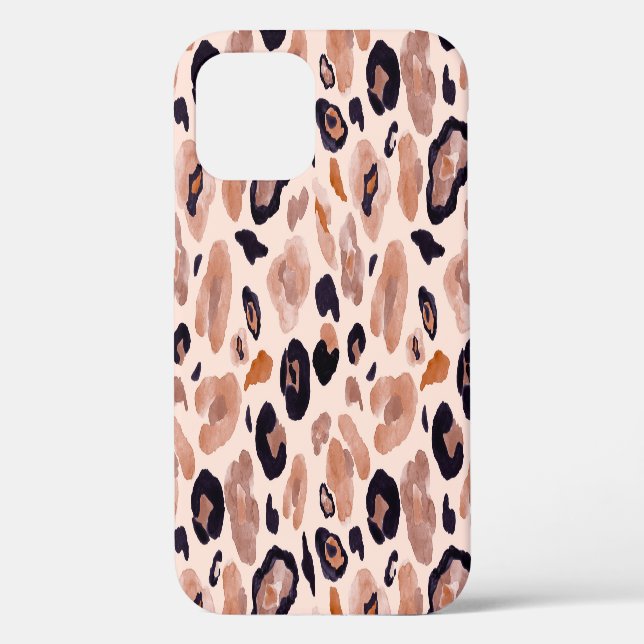 Leopard print, seamless, beige background. Case-Mate iPhone case (Back)