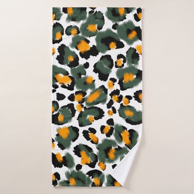 Leopard print seamless pattern bath towel (Bath Towel)