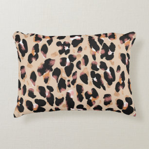 Leopard print seamless pattern decorative cushion