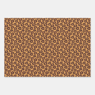 Leopard Print Seamless Pattern Design Wrapping Paper Sheet