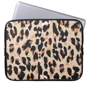 Leopard print seamless pattern laptop sleeve