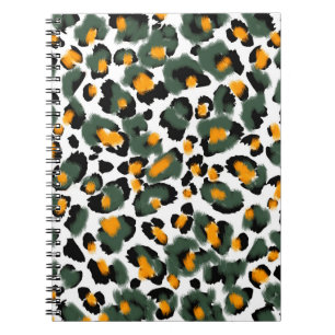 Leopard print seamless pattern notebook