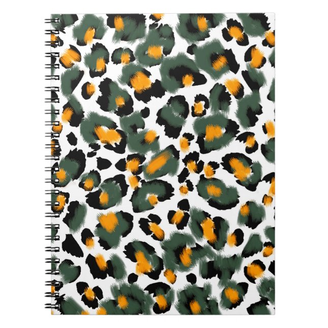 Leopard print seamless pattern notebook (Front)