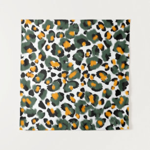Leopard print seamless pattern tapestry