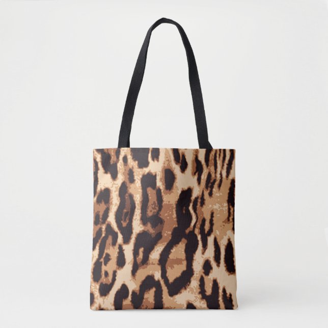 Leopard print seamless pattern tote bag (Front)