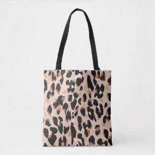 Leopard print seamless pattern tote bag