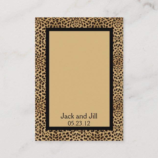 Leopard Print Seating Card (Front)