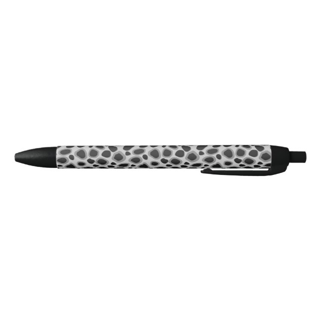 Leopard Print - Shades of Grey Black Ink Pen (Bottom)