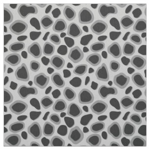 Leopard Print - Shades of Grey Fabric