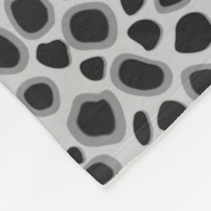 Leopard Print - Shades of Grey Fleece Blanket