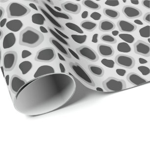Leopard Print - Shades of Grey Wrapping Paper