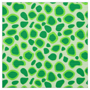 Leopard Print - Shades of Lime Green Fabric