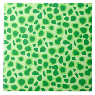 Leopard Print - Shades of Lime Green Tile