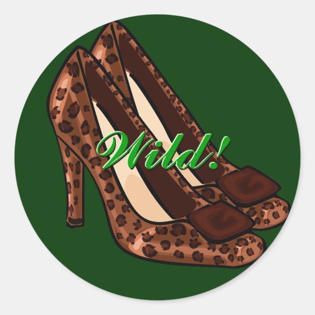 Leopard-Print Shoes Stickers (Front)