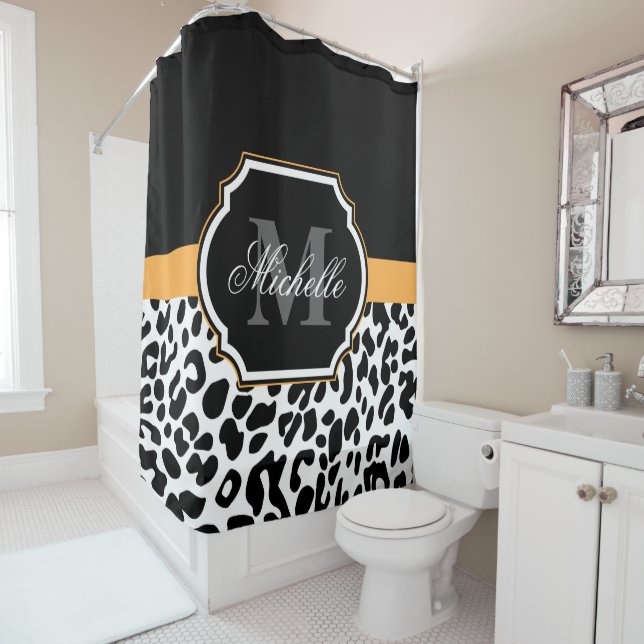 Leopard Print Shower Curtain (In Situ)
