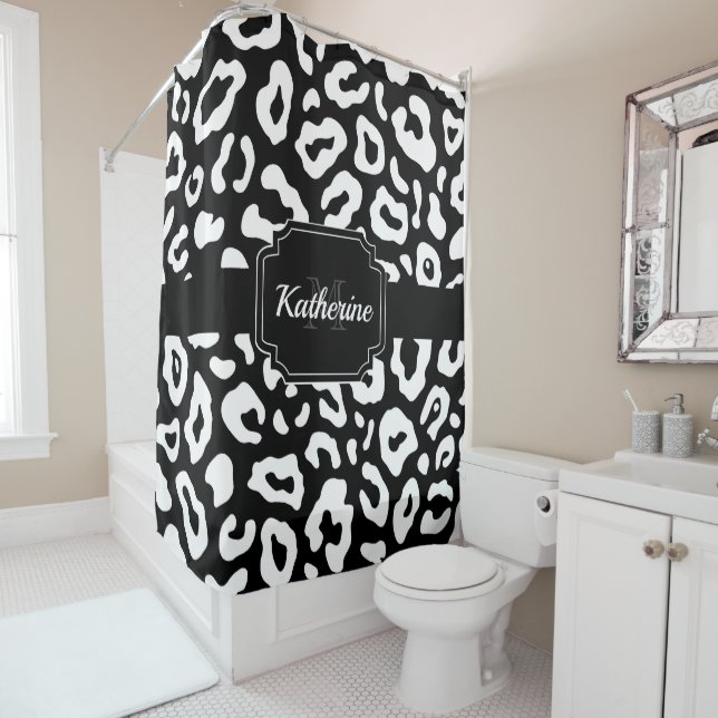 Leopard Print Shower Curtain (In Situ)