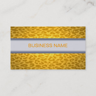 Leopard Print Skin and Plain Colour 2 Business Card