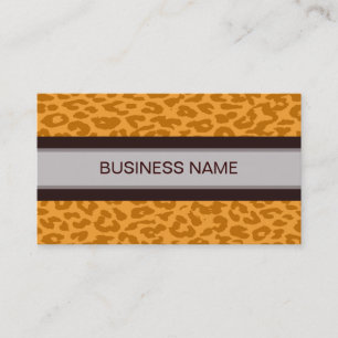 Leopard Print Skin and Plain Colour 9 Business Card