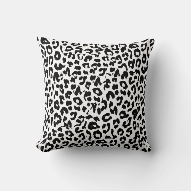 Leopard Print Skin Fur Cushion (Front)