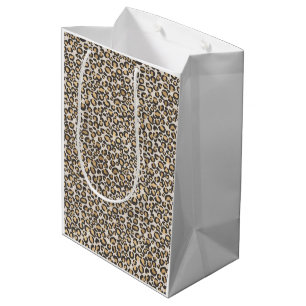 Leopard Print Spots Neutrals Chic Trending Animal  Medium Gift Bag