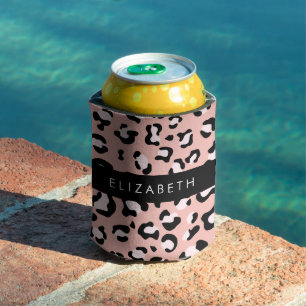 Leopard Print, Spots, Pink Leopard, Your Name Can Cooler