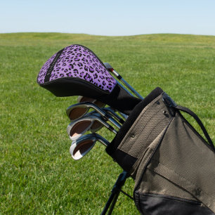 Leopard Print, Spots, Purple Leopard, Your Name Golf Head Cover