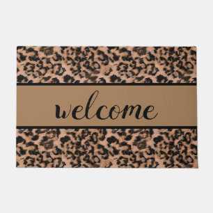 Leopard - print spotted animal-print doormat