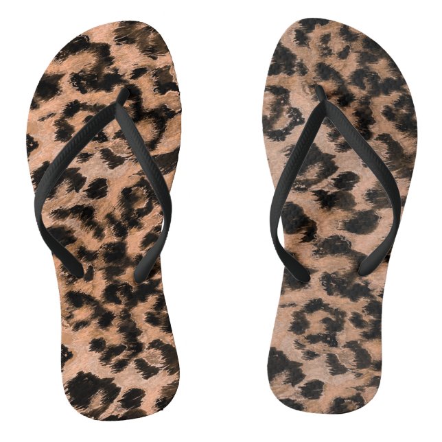 Leopard - print spotted animal-print flip flops (Footbed)