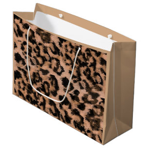 Leopard - print spotted animal-print large gift bag