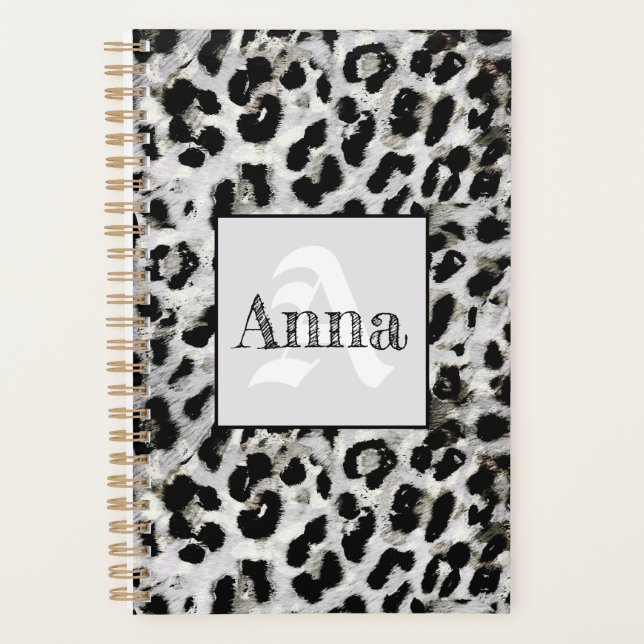 Leopard - print spotted animal-print planner (Front)