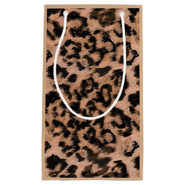 Leopard - print spotted animal-print small gift bag (Front)