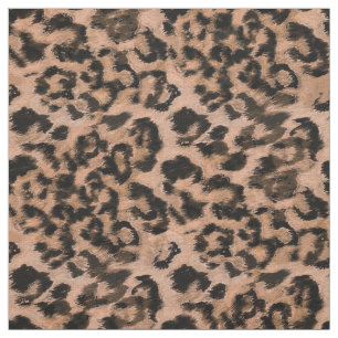 Leopard - print spotted animal-print spots brown fabric