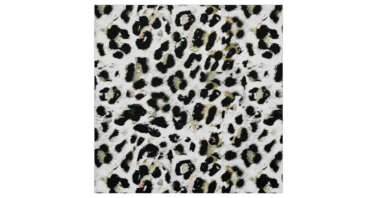 Leopard - print spotted animal-print spots fabric | Zazzle