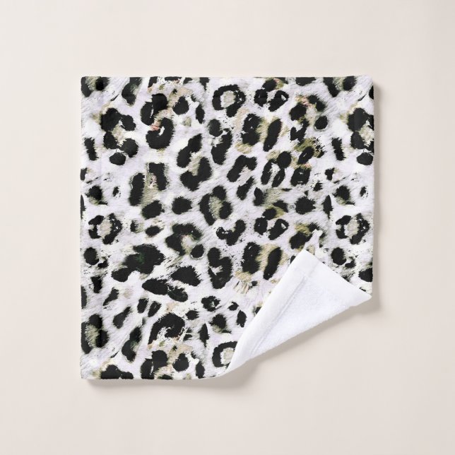 Leopard - print spotted animal-print wash cloth (Wash Cloth)