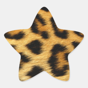 Leopard Print Star Sticker