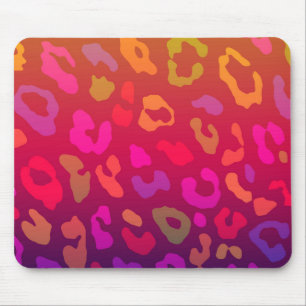 Leopard Print Summer Ombre Mouse Mat