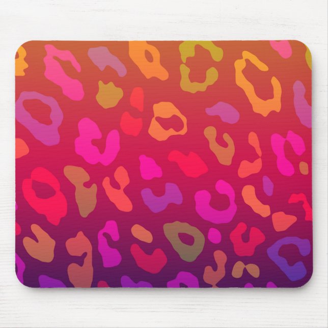 Leopard Print Summer Ombre Mouse Mat (Front)