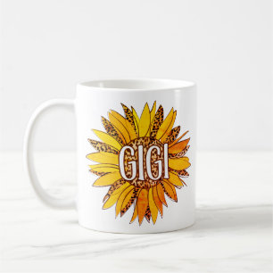 Leopard Print Sunflower GIGI Coffee Mug