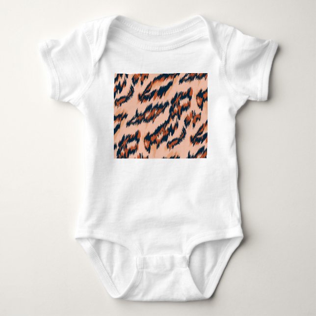 Leopard Print: Textile Seamless Design. Baby Bodysuit (Front)