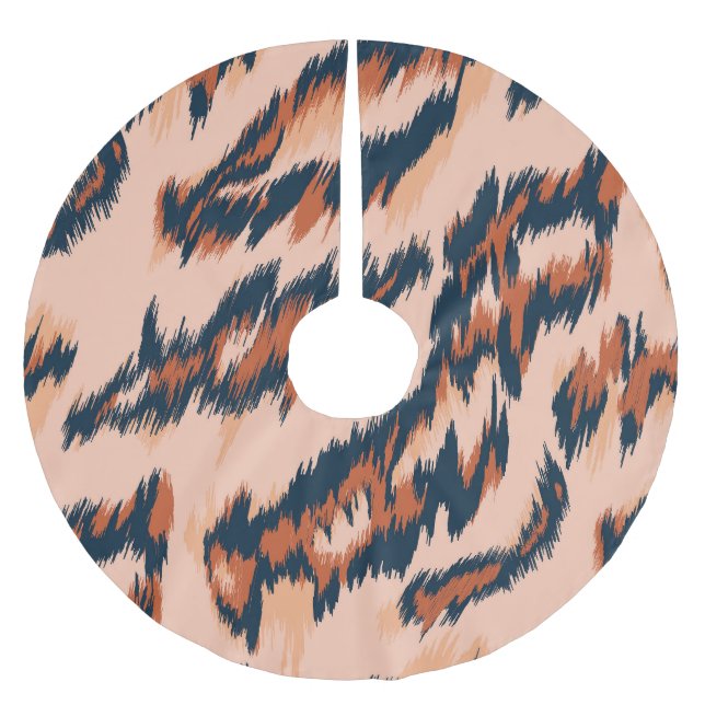 Leopard Print: Textile Seamless Design. Brushed Polyester Tree Skirt (Front)