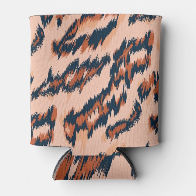 Leopard Print: Textile Seamless Design. Can Cooler (Front)