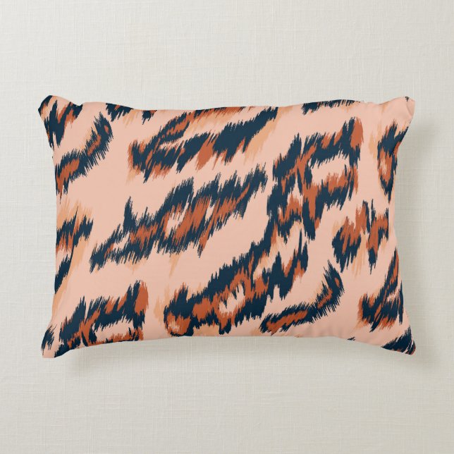 Leopard Print: Textile Seamless Design. Decorative Cushion (Front)