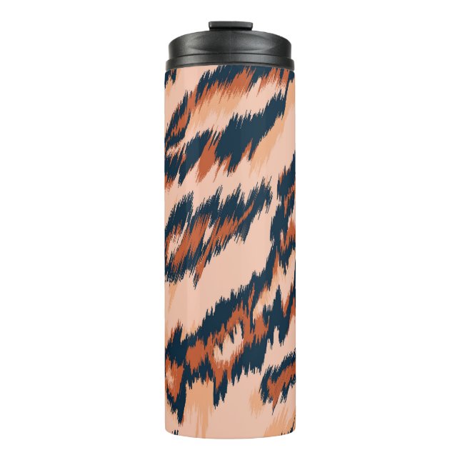 Leopard Print: Textile Seamless Design. Thermal Tumbler (Front)