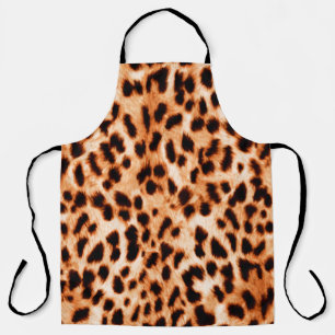 Leopard print texture apron