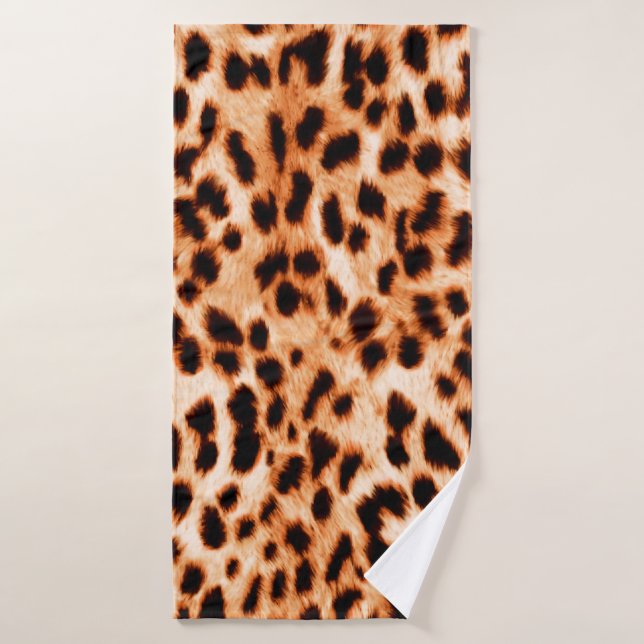 Leopard print texture bath towel (Bath Towel)